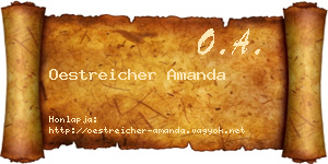 Oestreicher Amanda névjegykártya